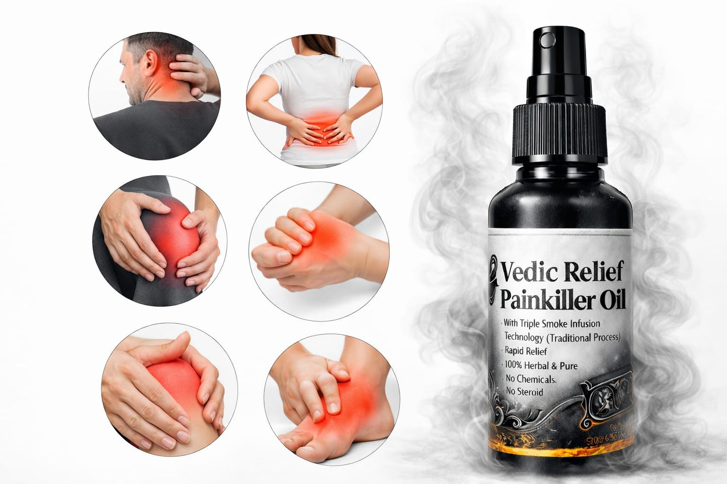 Vedic Pain Relief and Massage Smoke Oil