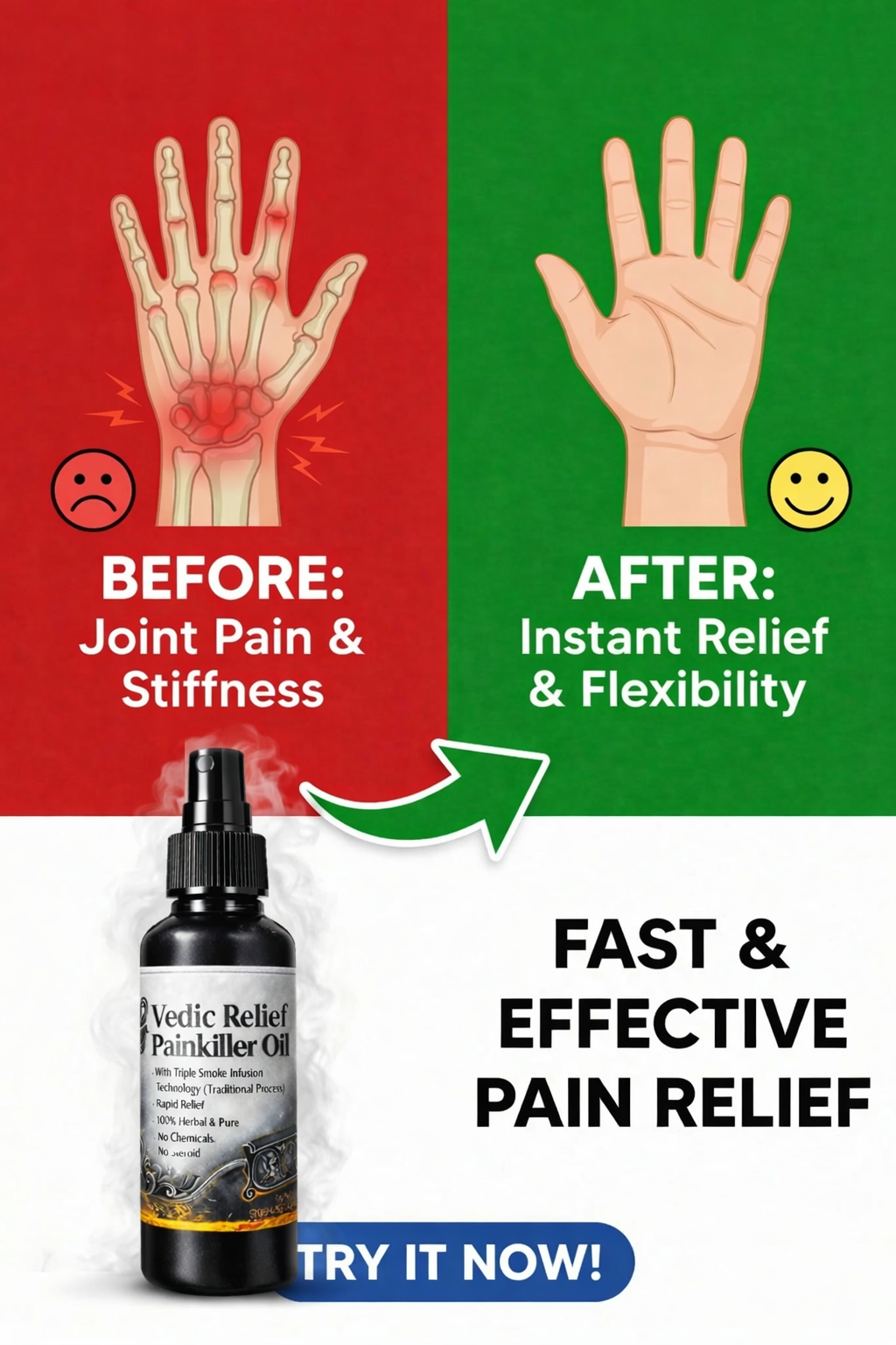 Vedic Pain Relief and Massage Smoke Oil